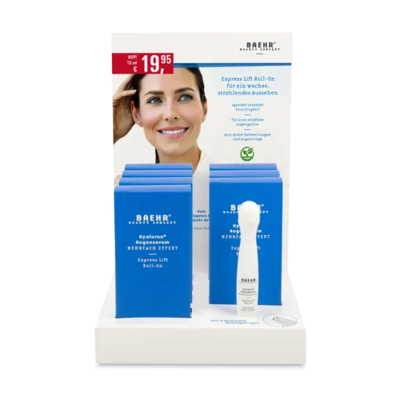 Hyaluron+ Eye Serum Lift Roll-On Counter Stand with 7 Roll-on 15 ml each
