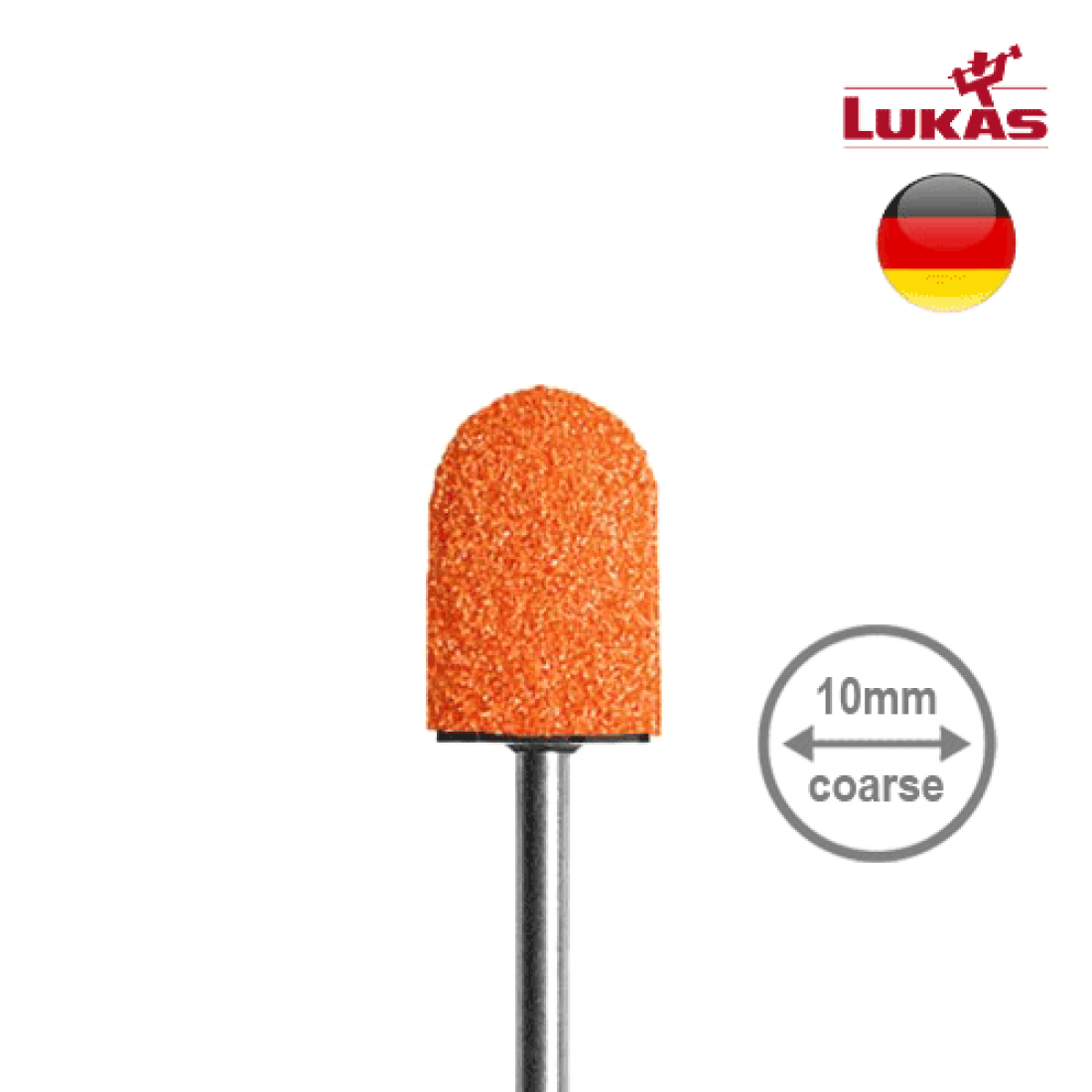 cap 10mm coarse Lukas PODO Abrasive Caps 10mm coarse (10pcs) - Image 1