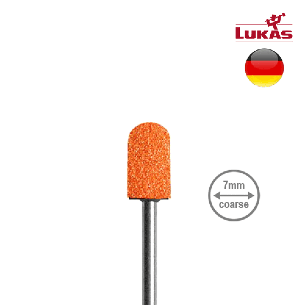 cap 7mm coarse Lukas PODO Abrasive Caps 7mm coarse (10pcs) - Image 1