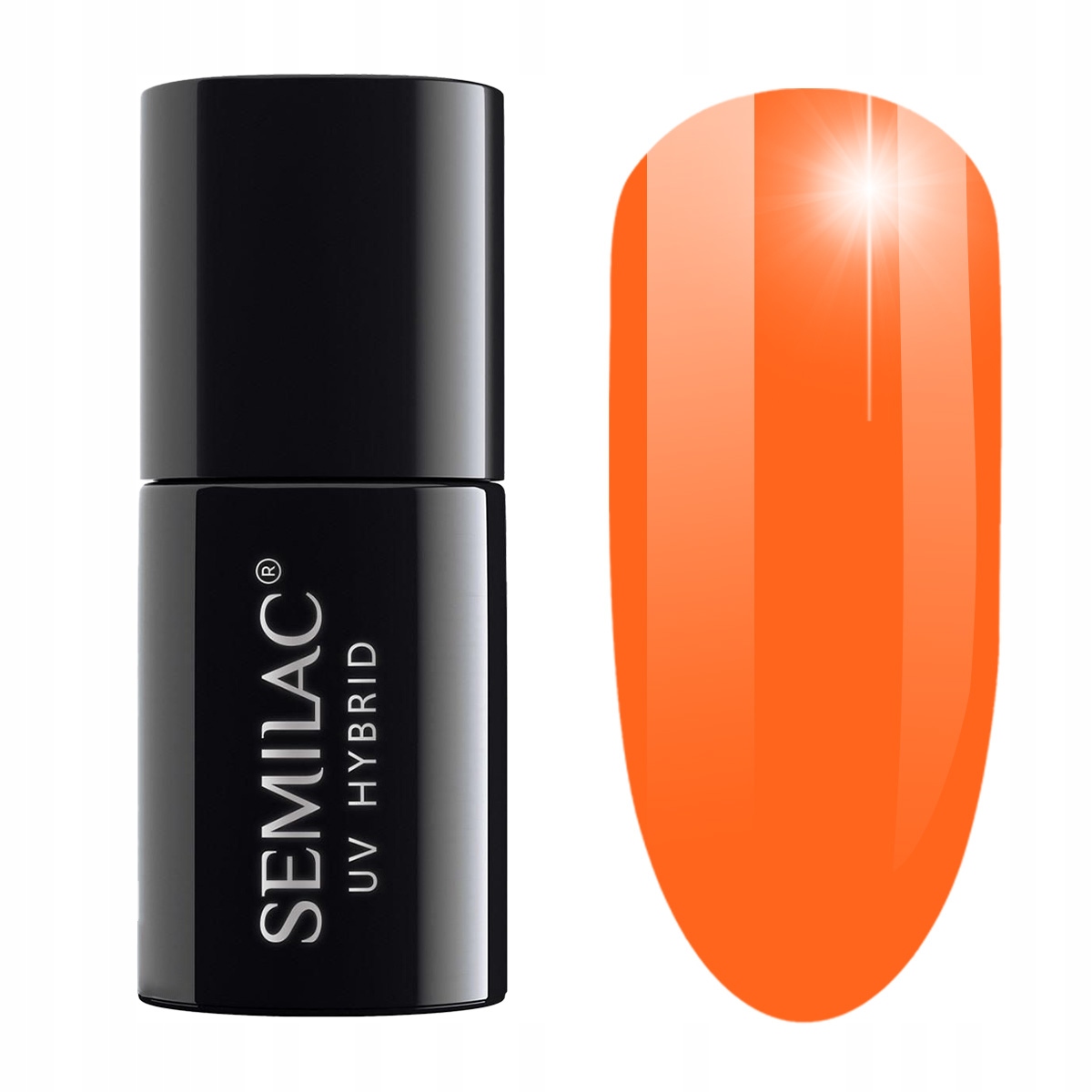 Semilac-433-Supporting-Orange-Lakier-hybrydowy-7ml 433 Semilac UV Gel Polish – Supporting Orange 7ml - Image 1
