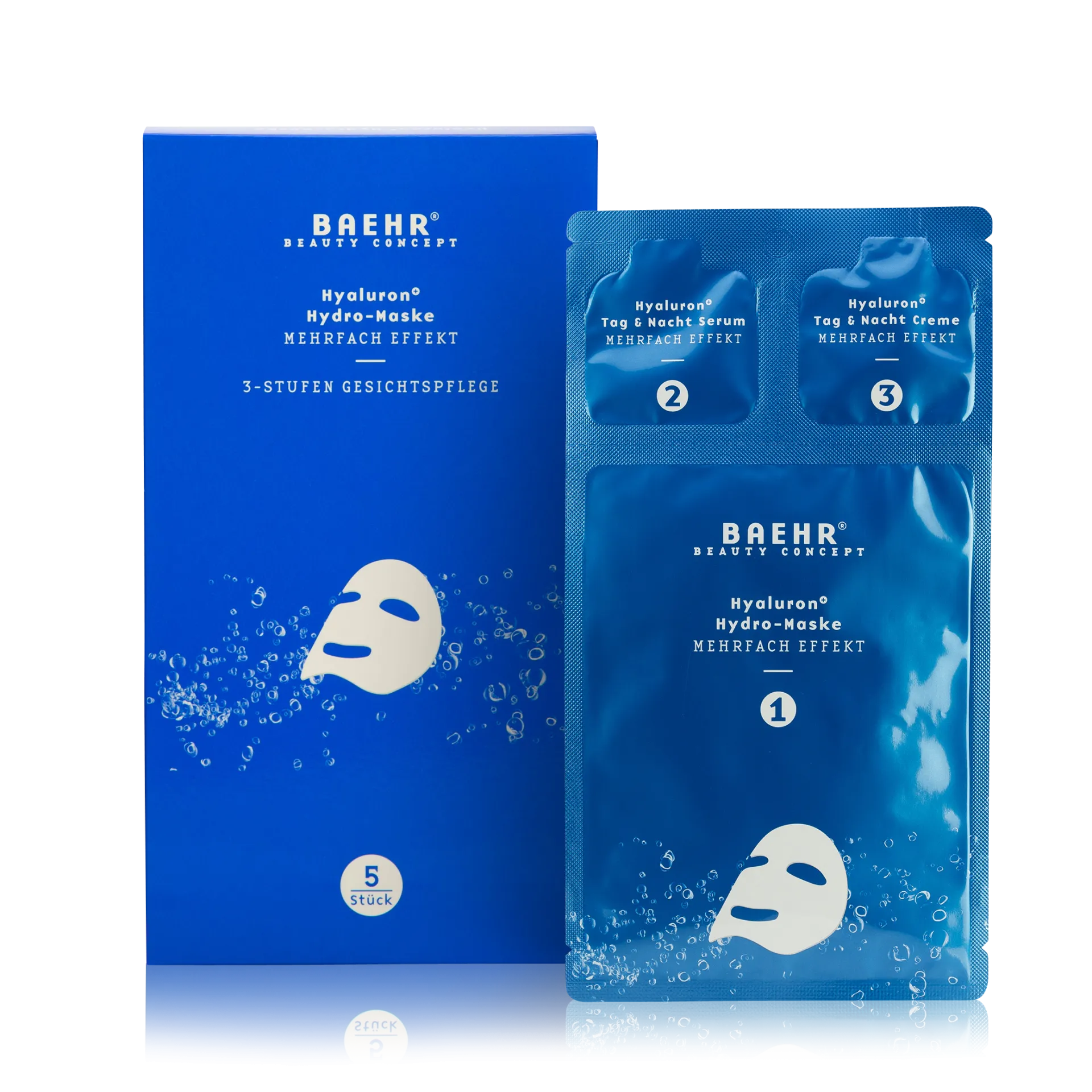 12 Hyaluron+ Fleece Mask, Sachet Pack of 5 Pcs - Image 1